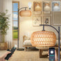 Vloerlamp Rotan - Dimbaar met App & Afstandsbediening