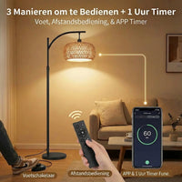 Rotan vloerlamp