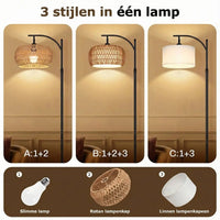 Rotan vloerlamp