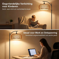 Rotan vloerlamp