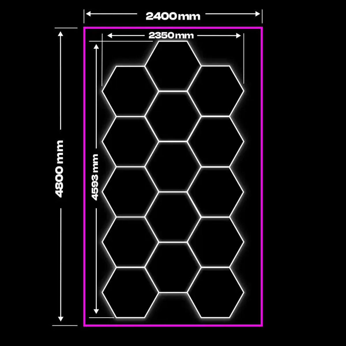 Hexagon garage verlichting