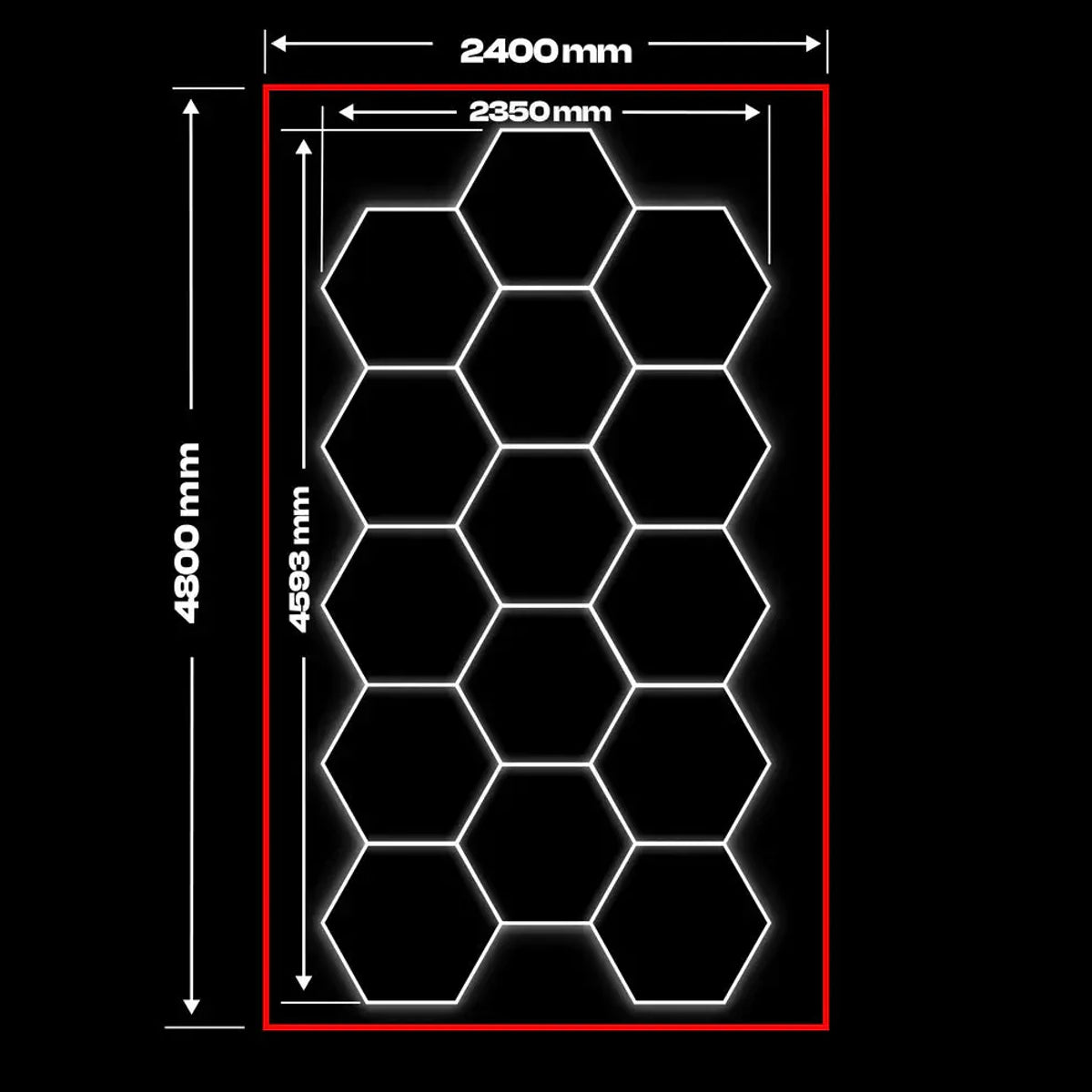 Hexagon garage verlichting