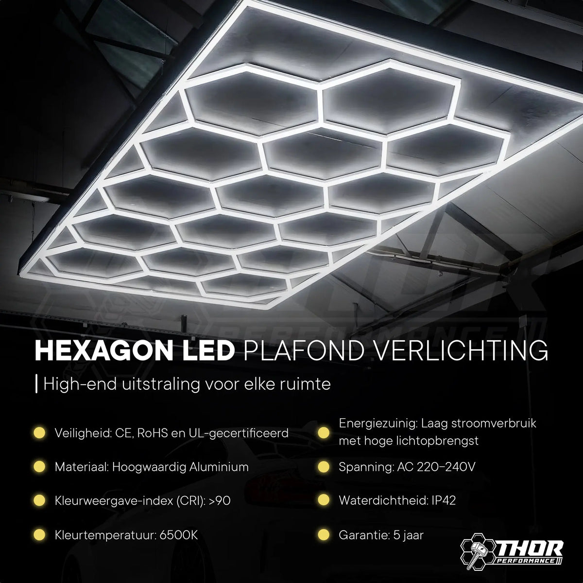 Aluminium Frame voor LED Hexagon Garage Verlichting