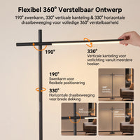 Minimalistische LED Vloerlamp met Afstandsbediening – 1800 Lumen - Dimbaar
