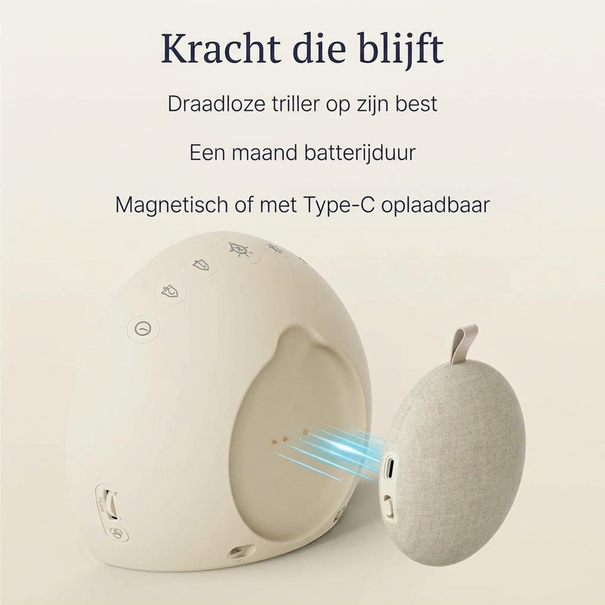 Digitale Wekker met Draadloze Trilchijf & Licht