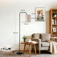Vloerlamp met Verlengde Arm & Afstandsbediening