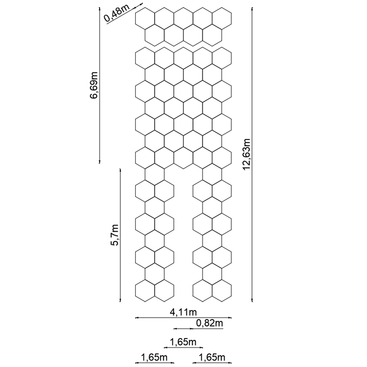 Hexagon op maat / Hexagon custom made