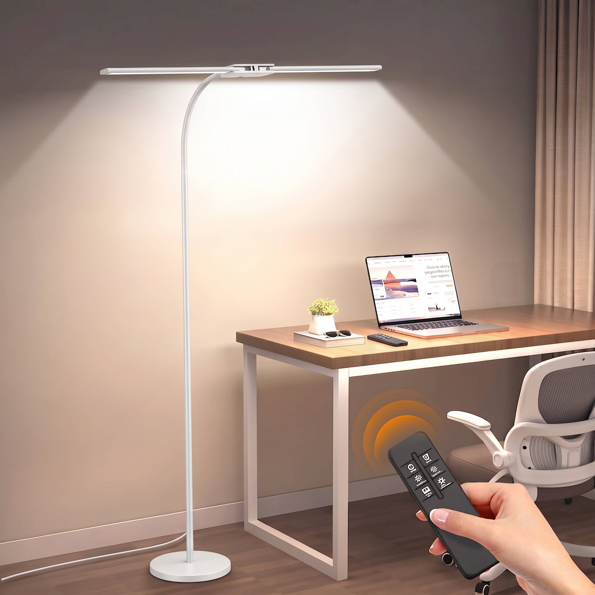 Dimbare LED Vloerlamp – 2400 Lumen – Met Afstandsbediening