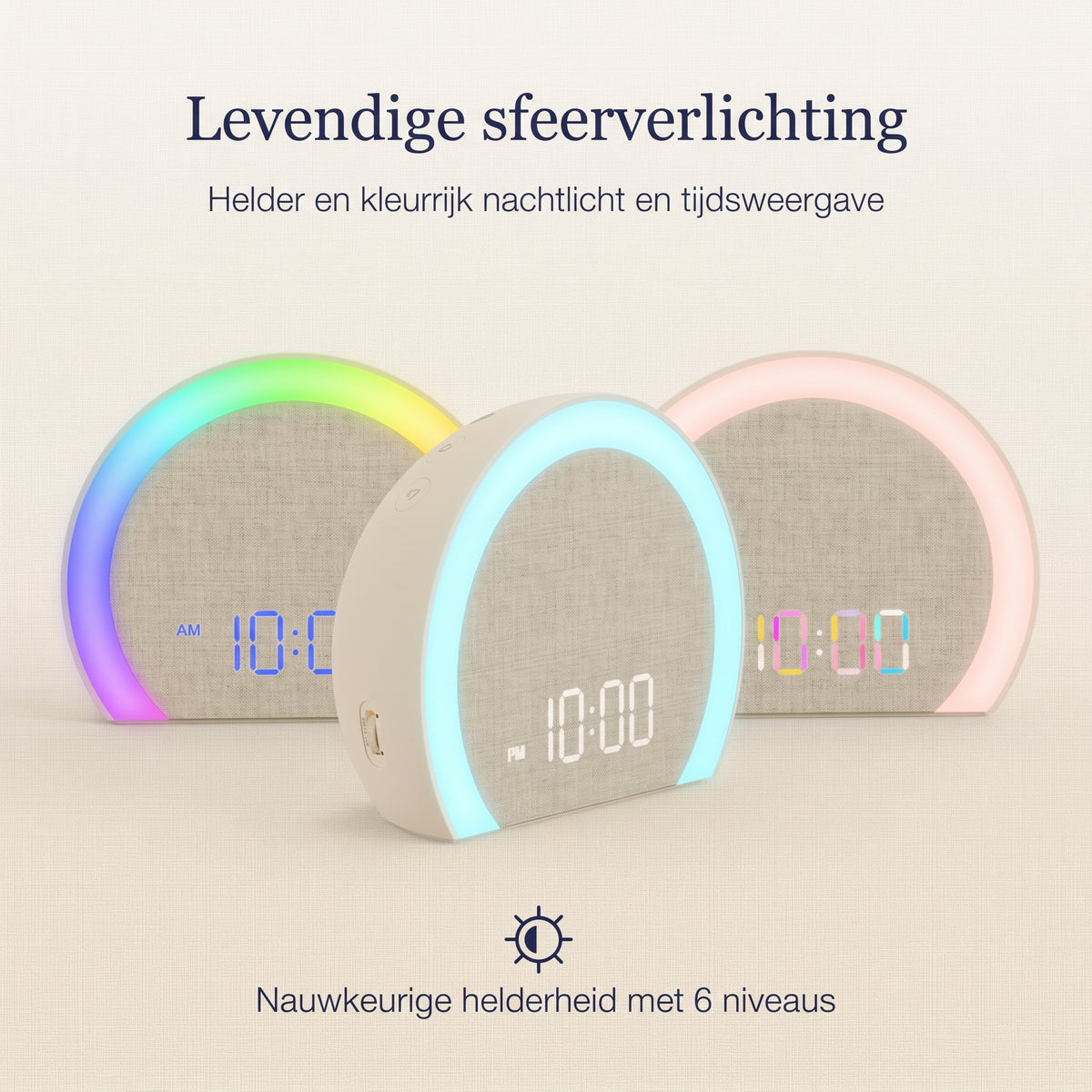 Digitale Wekker met Draadloze Trilchijf & Licht