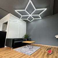 Hexagon plafond verlichting