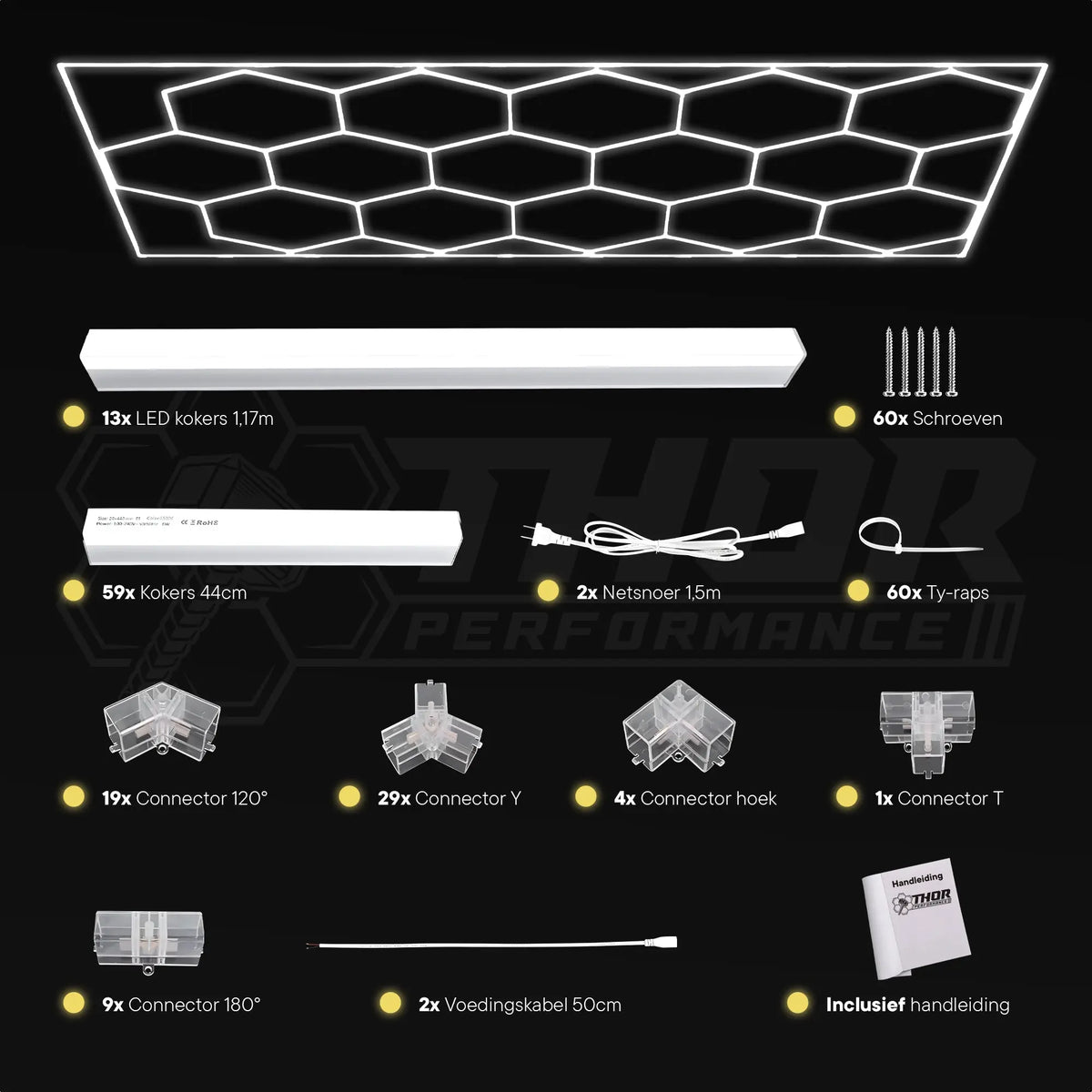 Hexagon plafond verlichting