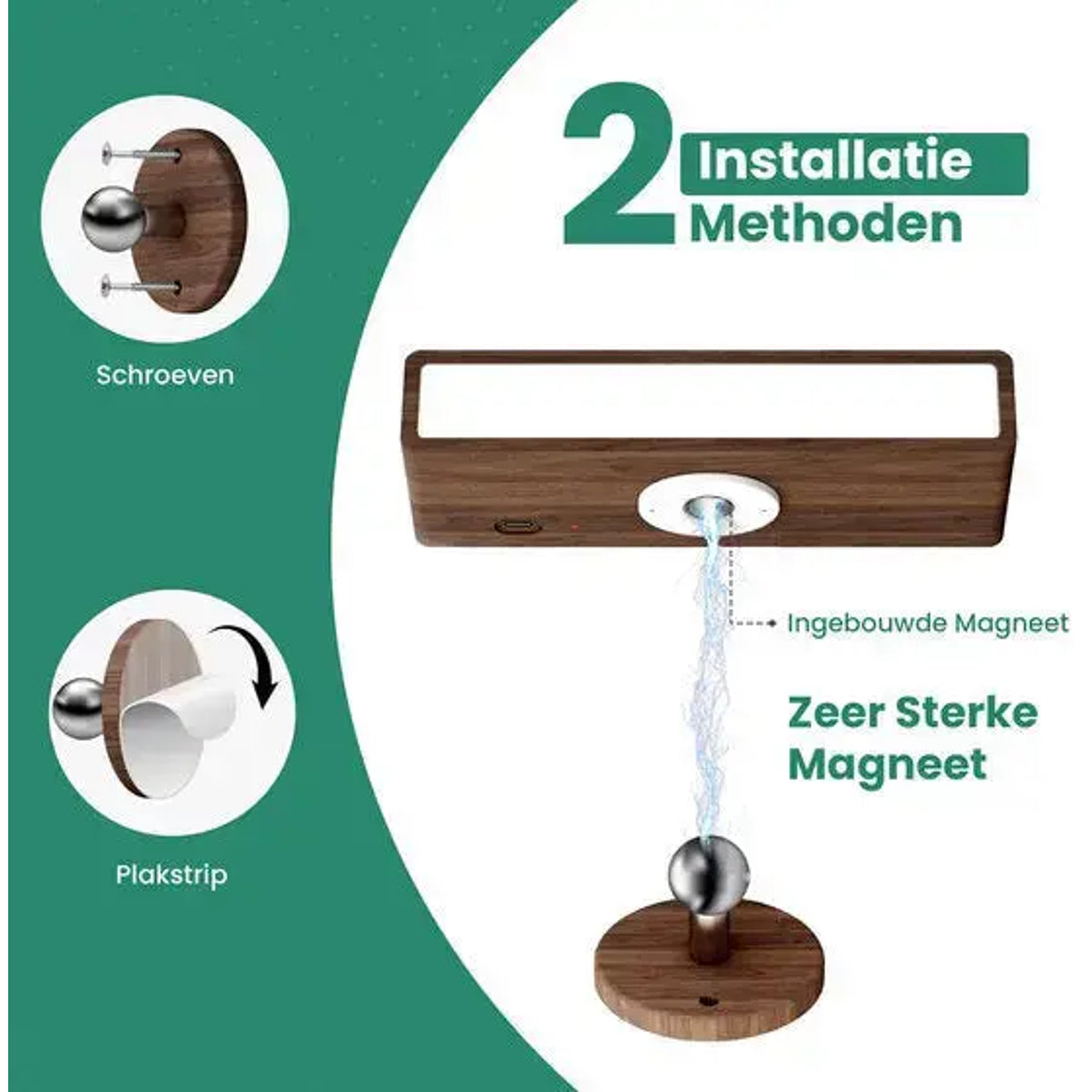 Draadloze Wandlamp – Oplaadbare Kastverlichting Touchbediening