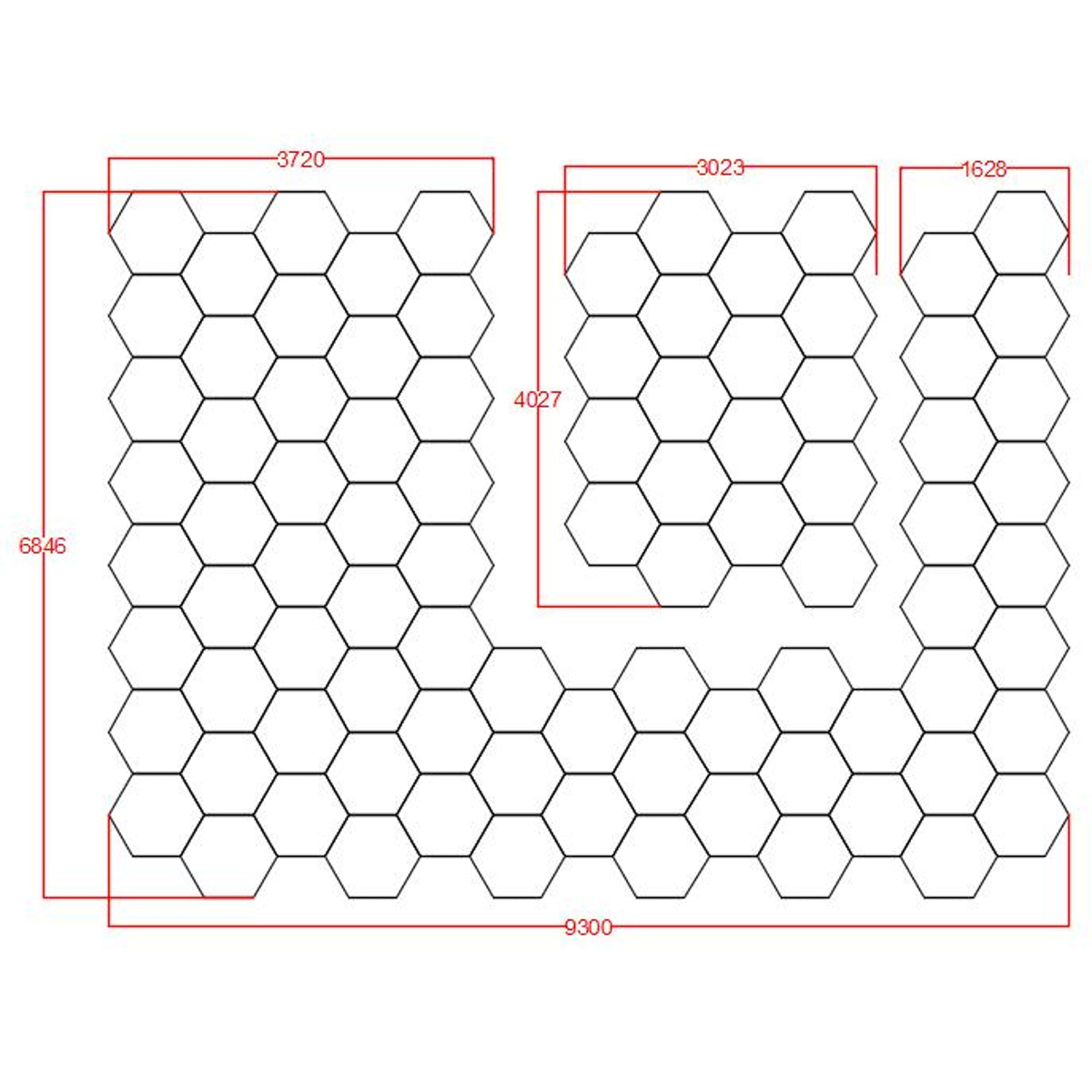 Hexagon op maat / Hexagon custom made
