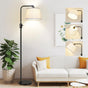 Moderne Vloerlamp - Dimbare Staande Lamp met Linnen Kap
