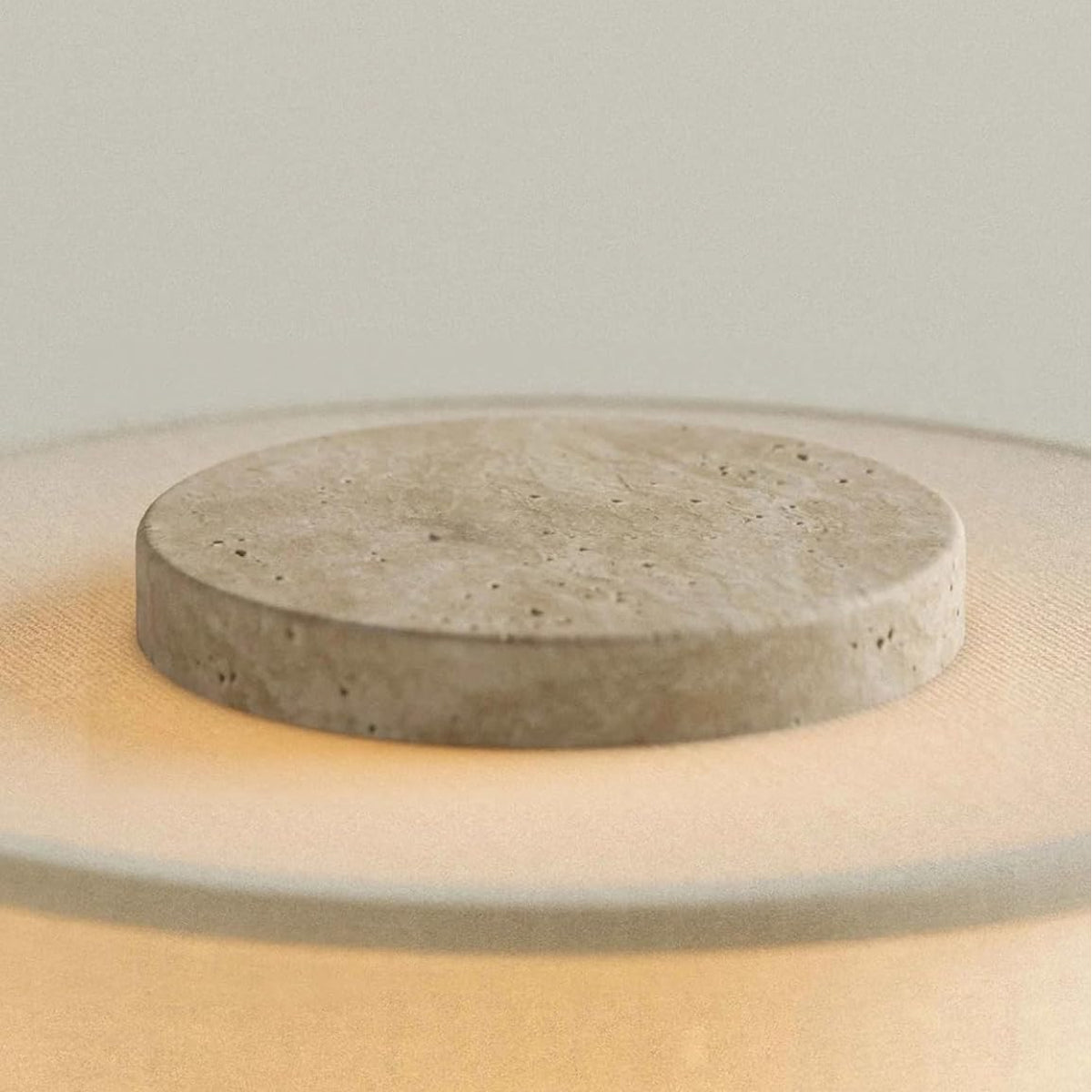 Travertijn Tafellamp Draadloos – Wabi Sabi Marmeren Lamp Dimbaar