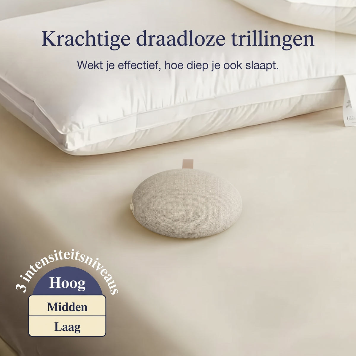 Digitale Wekker met Draadloze Trilchijf & Licht