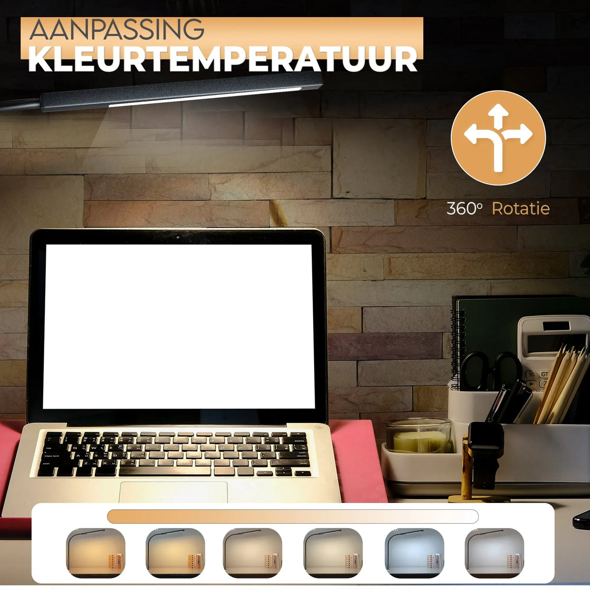 Bureaulamp met klem