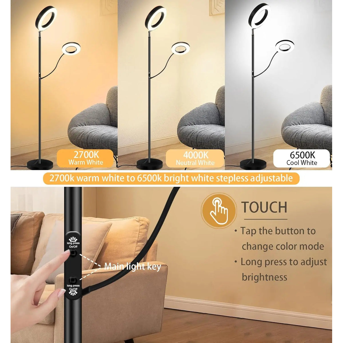 Led vloerlamp me leeslamp