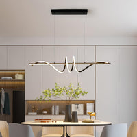 Moderne LED Hanglamp Eettafel Zwart - Dimbaar met Afstandsbediening
