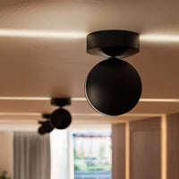 LED Plafondlamp Zwart - Roterend & Kantelbaar - Ronde Opbouwspot IP65