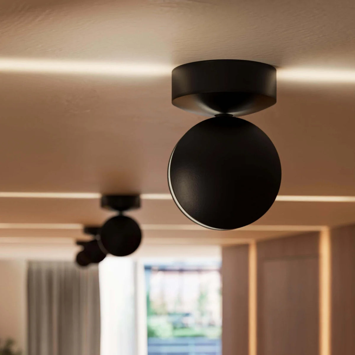 LED Plafondlamp Zwart - Roterend & Kantelbaar - Ronde Opbouwspot IP65