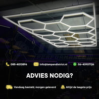 Aluminium montageframe voor LED hexagon garage verlichting