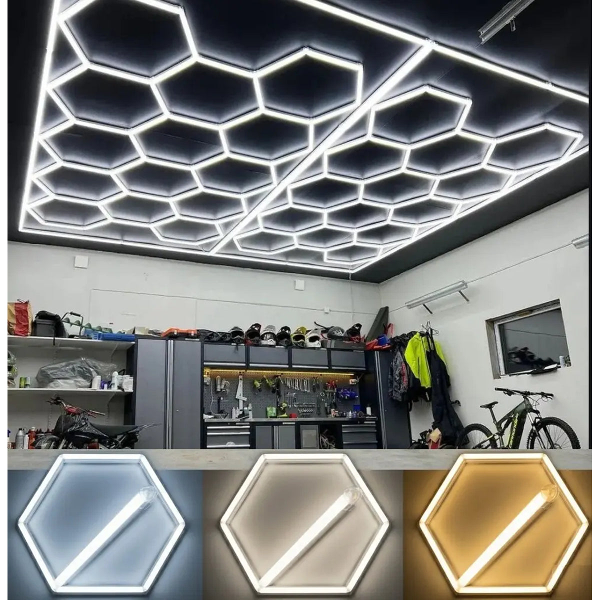 LED hexagon garage verlichting