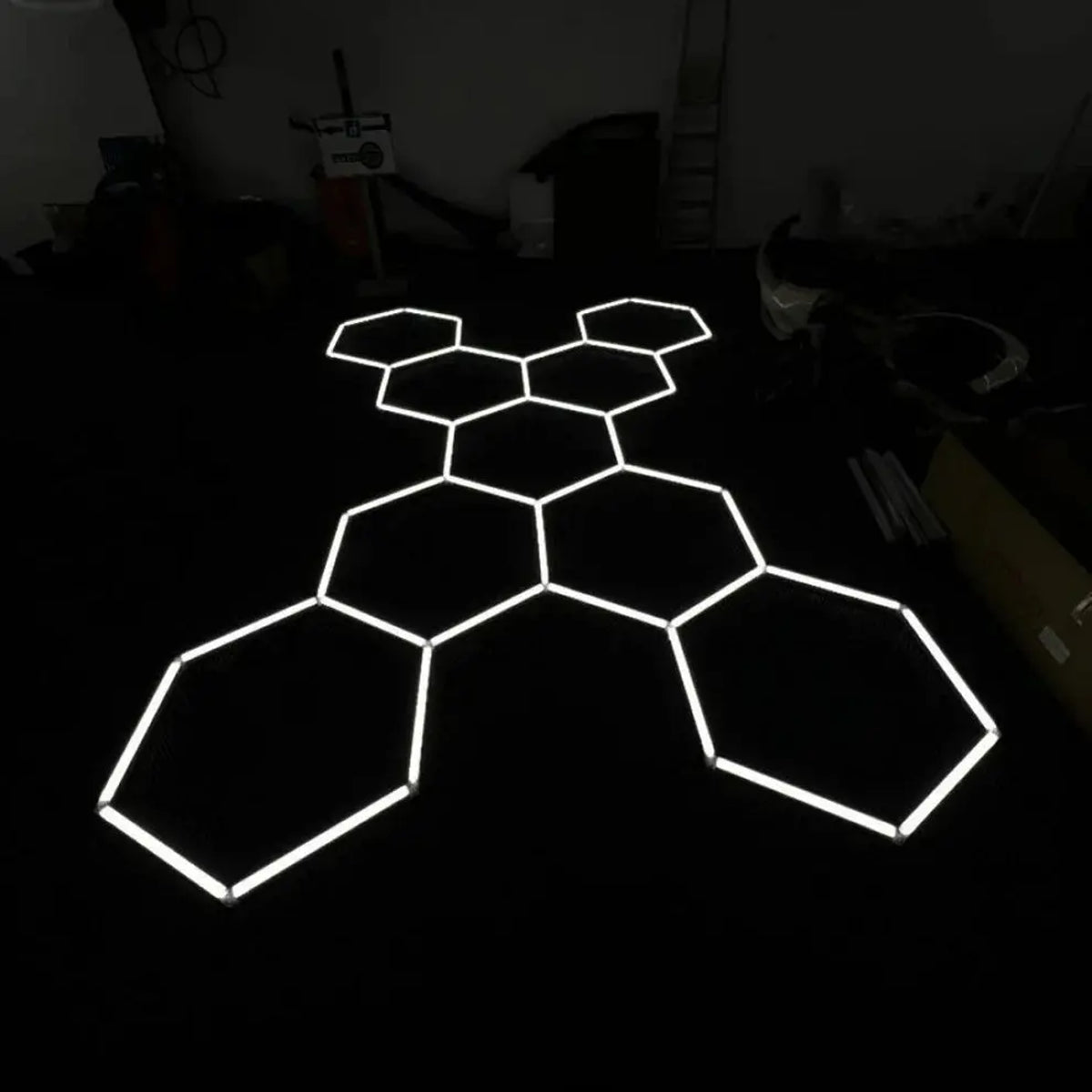 Hexagon plafond verlichting