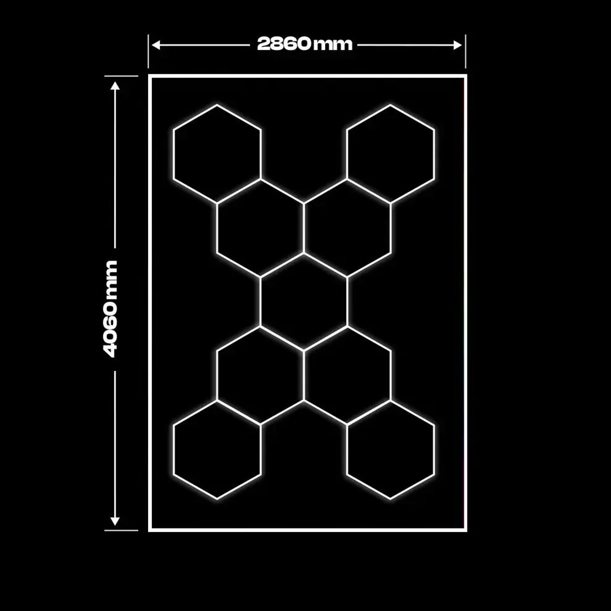 Hexagon plafond verlichting