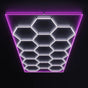 Hexagon led verlichting - Roze frame