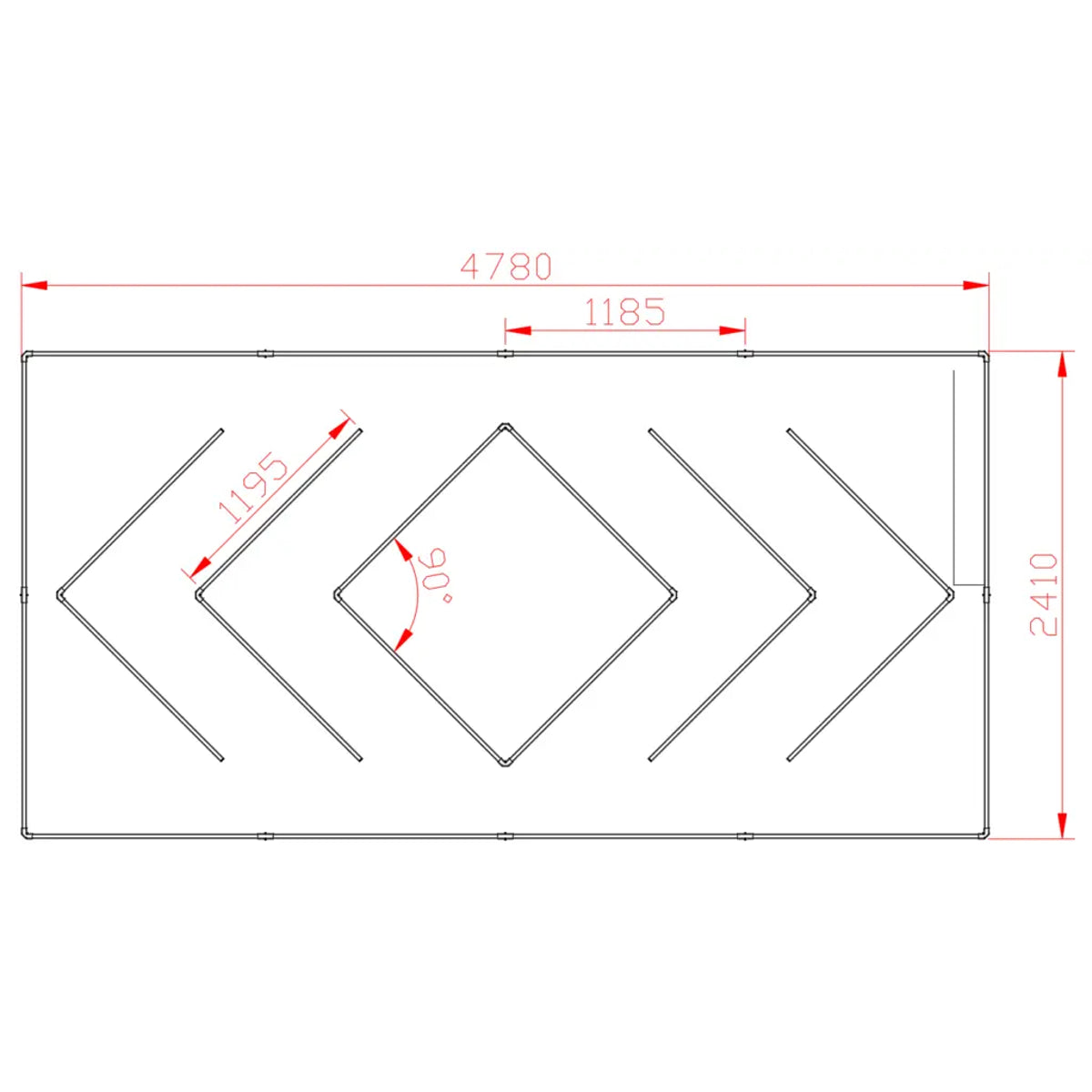 Hexagon led verlichting - Arrow design Imported