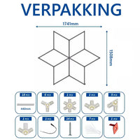 Hexagon plafond verlichting