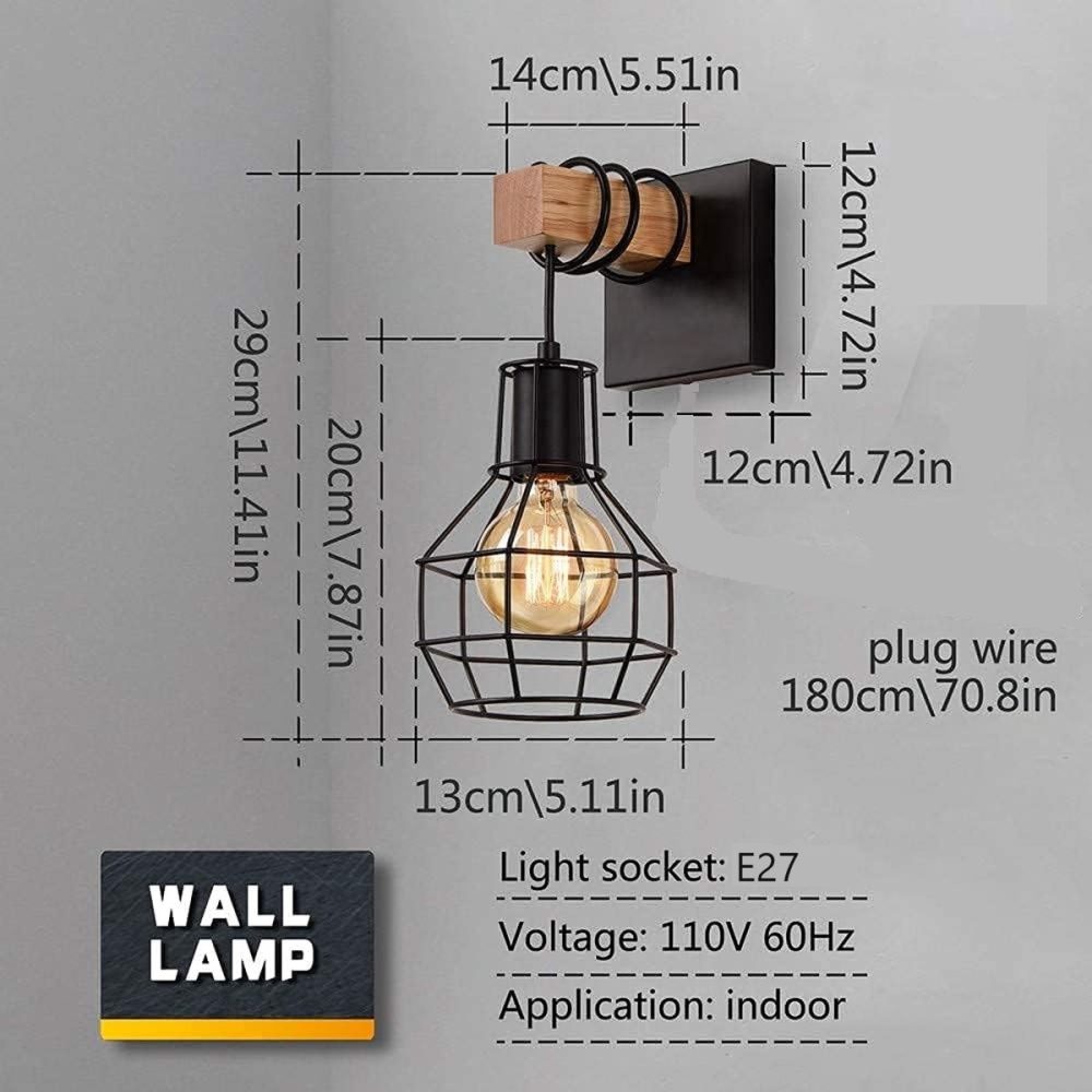 Industriële wandlamp