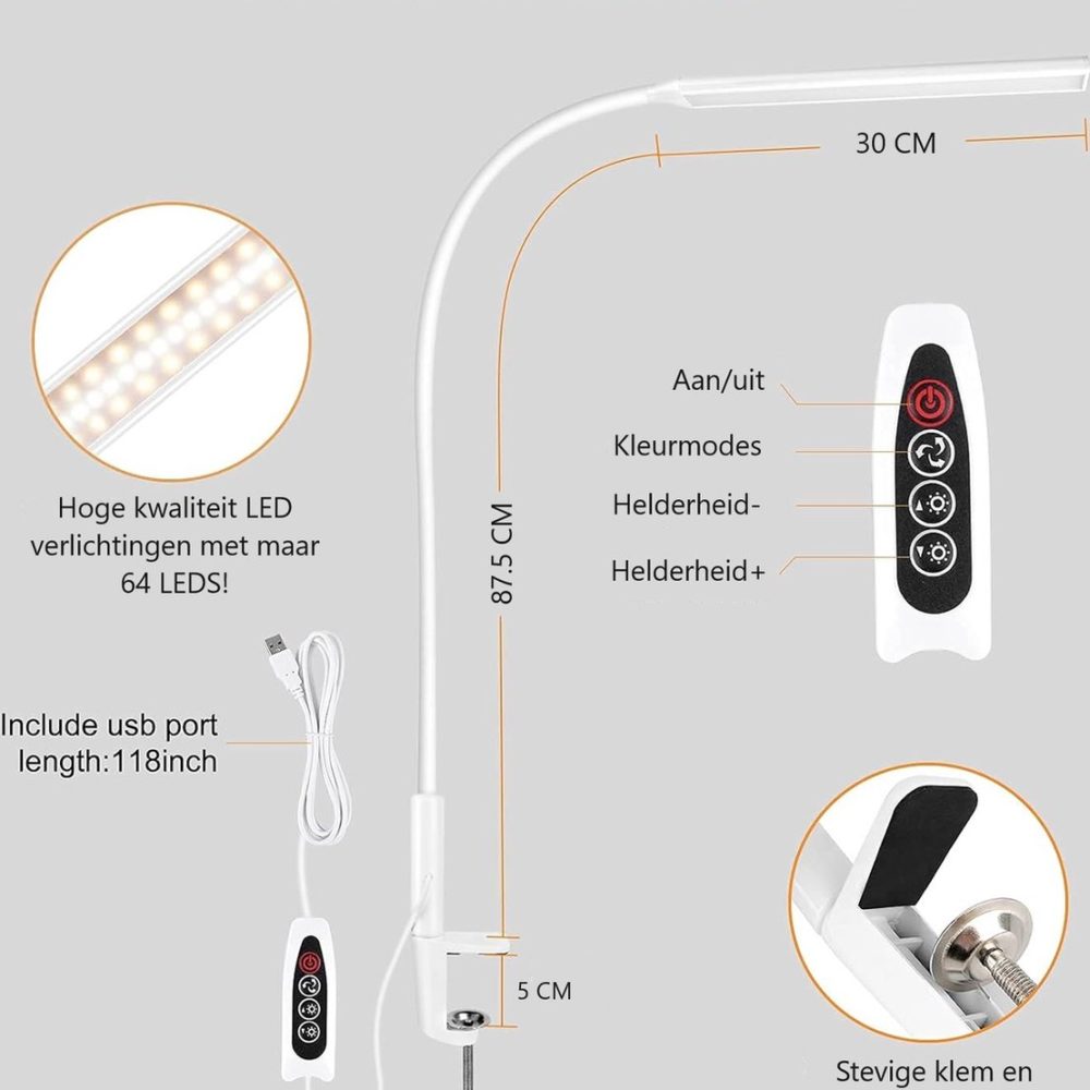 Flexibele bureaulamp led