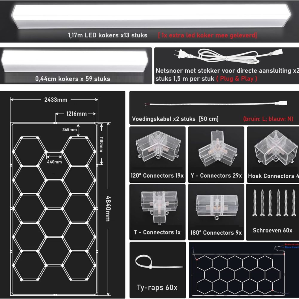 Hexagon led verlichting