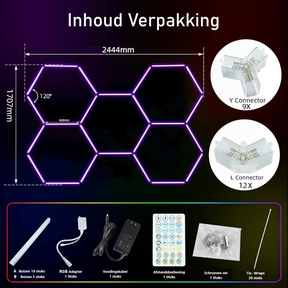 Hexagon garage verlichting