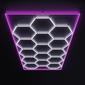 Hexagon Led Verlichting – Roze Frame