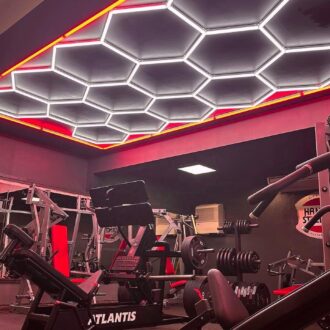 Hexagon led verlichting – Rood frame