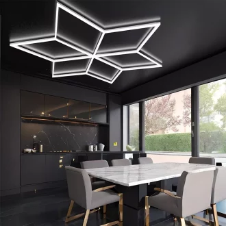 Hexagon plafond verlichting