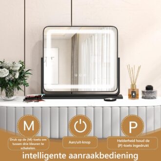 make-upspiegel met verlichting