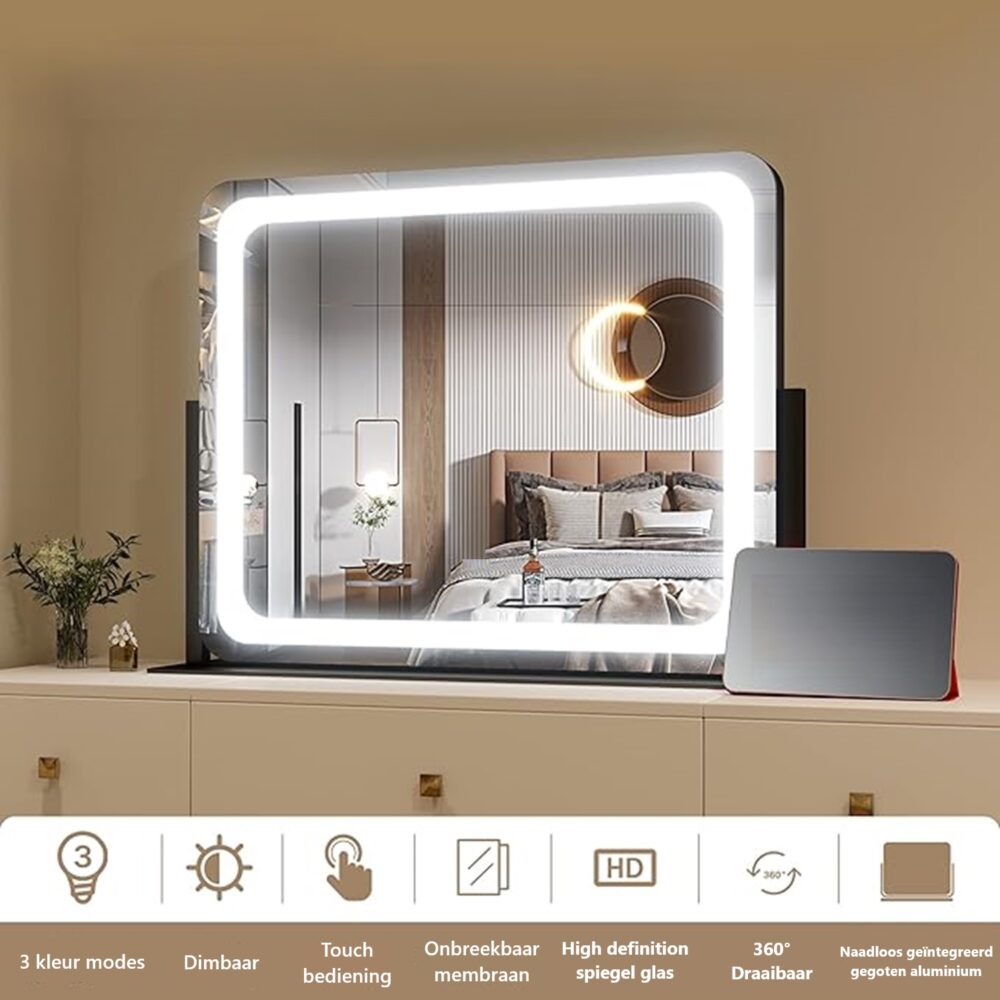 make-upspiegel met verlichting