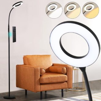 LED Vloerlamp Dimbaar – Moderne LED vloerlamp dimbaar zwart