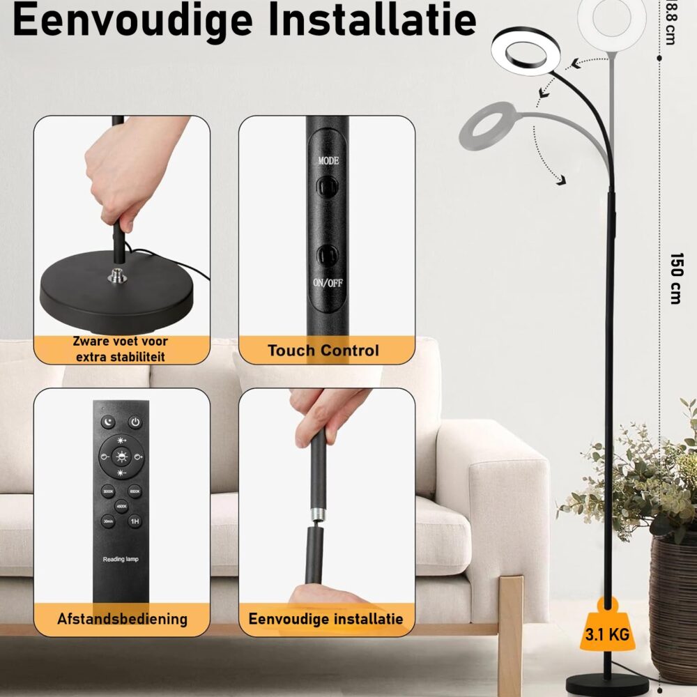 LED Vloerlamp Dimbaar