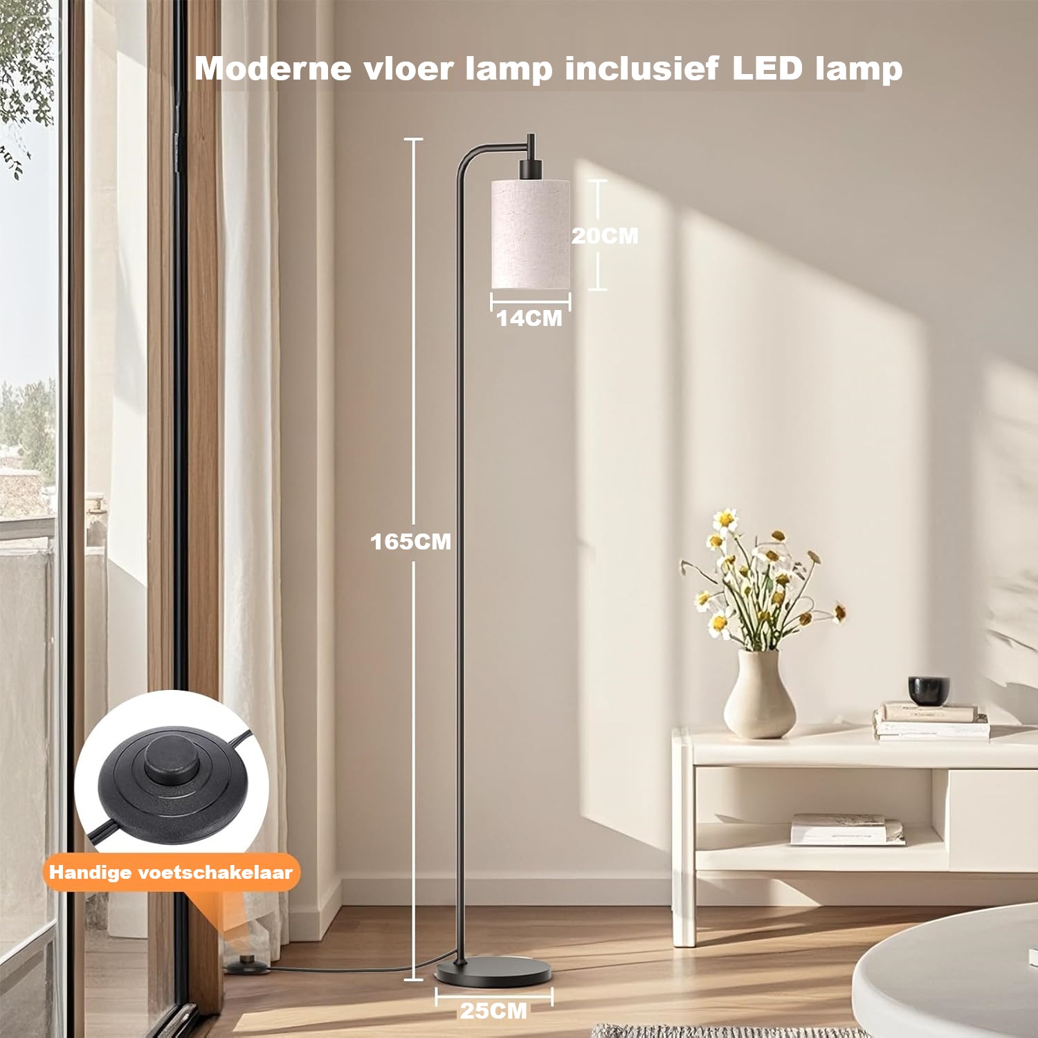 Vloerlamp led dimbaar