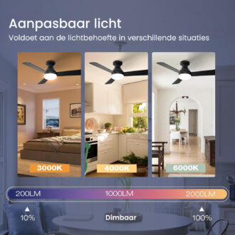 plafondventilator met lamp